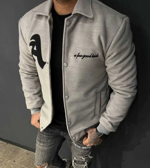 Бомбер теплый мужской