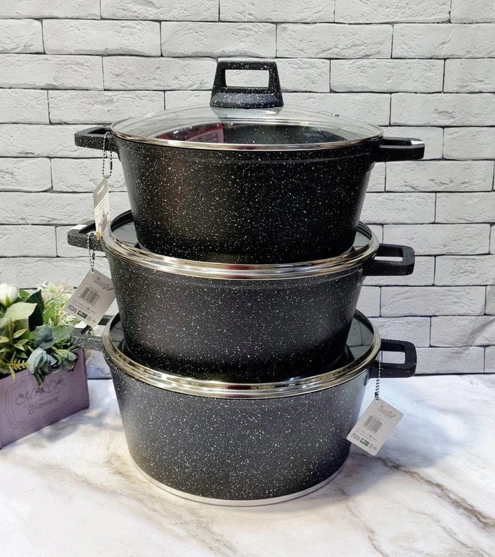 Кастрюля с мраморным покрытием 6.1л 47046