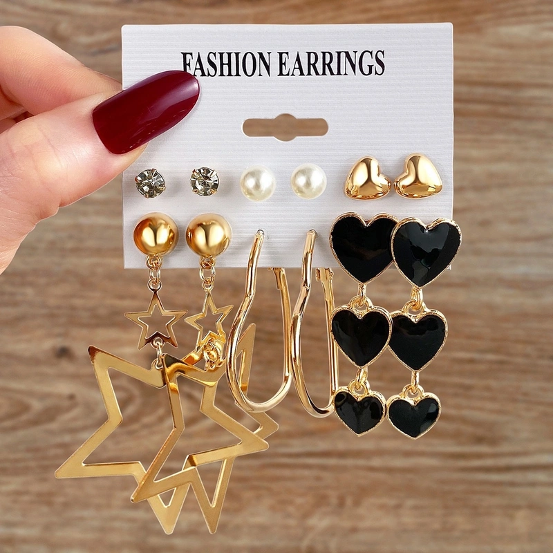 Серьги набор 6шт 44004