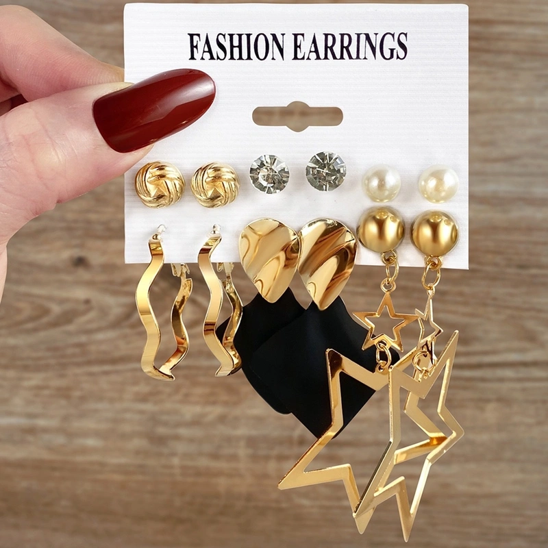 Серьги набор 6шт